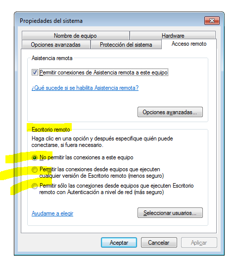 Habilitar escritorio remoto en Windows CRAFTECH